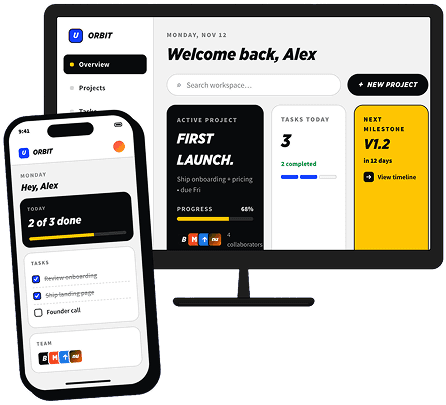 Untk Labs dashboard on desktop and mobile